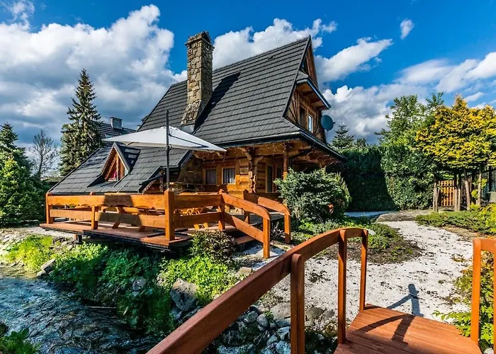 Domek Krupówki z widokiem na Giewont